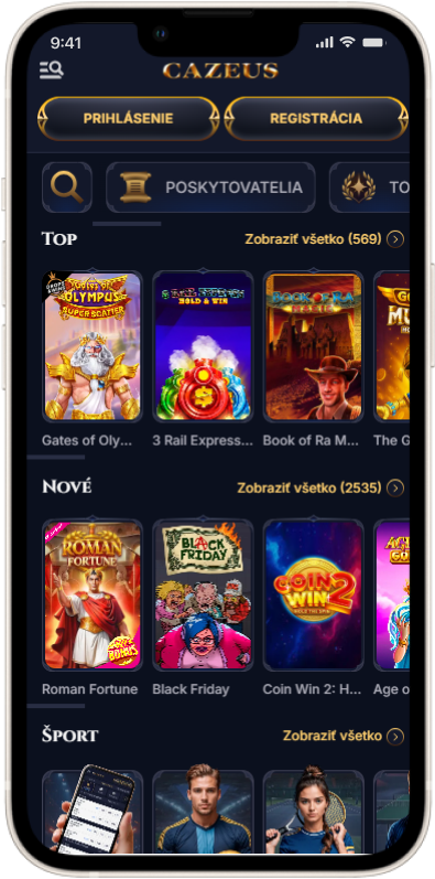 Veľký výber automatov v Zeus Ca