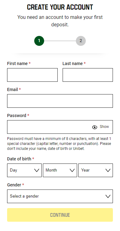 Registrácia Unibet Registrácia Unibet